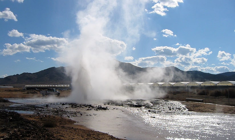 The Milgro Nurseries greenhouse near New Castle, Utah, is one of the approximately 40 greenhouses nationwide that benefit from the direct use of geothermal energy.